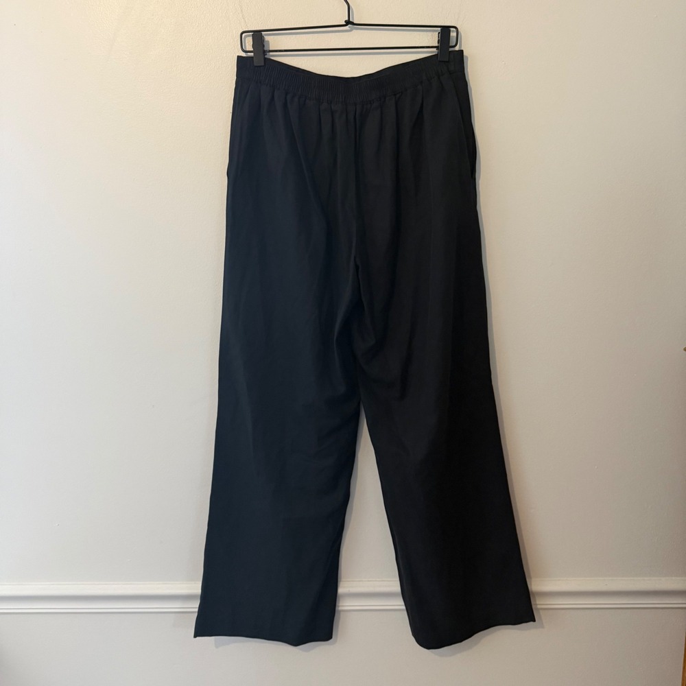 Madewell women's Pull-On Wide-Leg Pants Trousers Elastic Back  M - Picture 2 of 11
